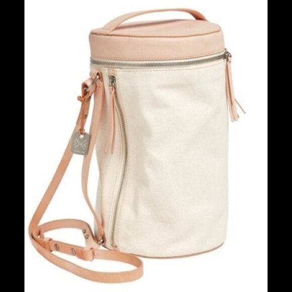 SKAGEN Denmark Trisse Barrel Leather and Canvass Crossbody Handbag NWT - Picture 14 of 14